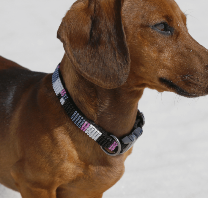 Black, White & Pink Hemp Collar - Image 3