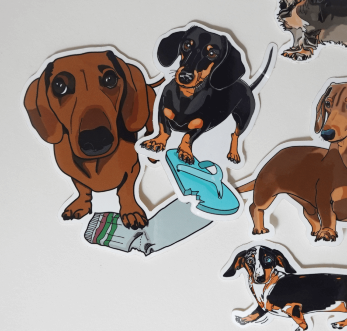 Brown/Red: Foxy Doxie - Sticker - Image 2