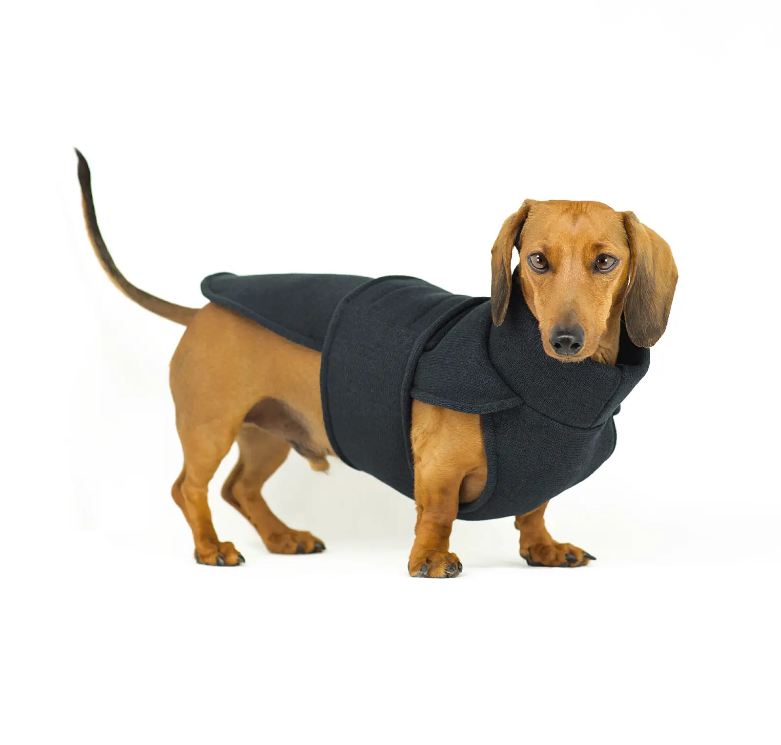 Black sweater fleece wrap
